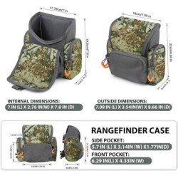 Paquete de pecho con arnés Binocular, estuche Bino de camuflaje ajusta