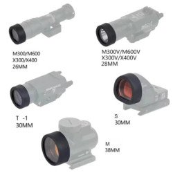 Protector de tapa de cubierta de lente de goma táctica para luz de arm