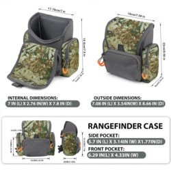 Bolsa/funda táctica para binoculares con arnés, binoculares portátiles