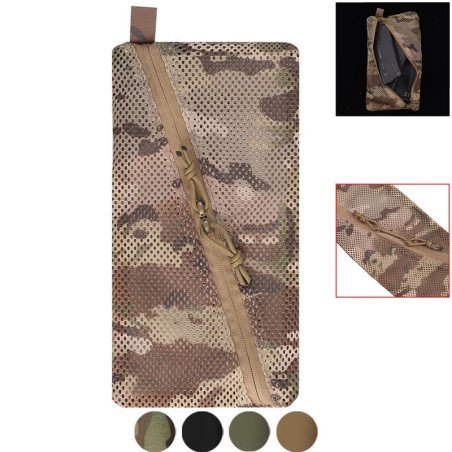 Organizador de malla de camuflaje de 6x12 pulgadas, bolsa de almacenam