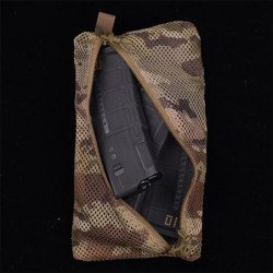 Organizador de malla de camuflaje de 6x12 pulgadas, bolsa de almacenam