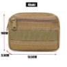 Paquete EDC militar de doble capa para hombre, cinturón táctico Molle,