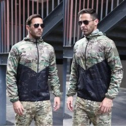 Chaqueta Bomber táctica impermeable para hombre, cazadora Multicam lig