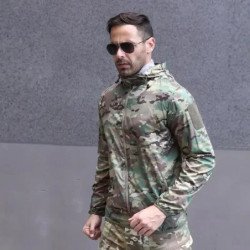 Chaqueta Bomber táctica impermeable para hombre, cazadora Multicam lig