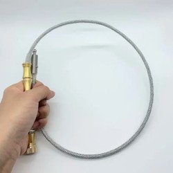 Látigo de alambre portátil personalizado para exteriores, látigo tácti