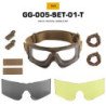 Juego de gafas de caza W810 con 3 lentes que se pueden montar en riel