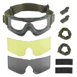 Juego de gafas de caza W810 con 3 lentes que se pueden montar en riel