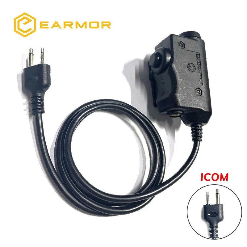 Adaptador PTT Original EARMOR, auriculares tácticos Airsoft KENWOOD, a
