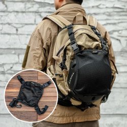 Mochila táctica para casco, cubierta de red, almacenamiento Molle mult