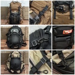 Mochila táctica para casco, cubierta de red, almacenamiento Molle mult