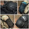 Mochila táctica para casco, cubierta de red, almacenamiento Molle mult