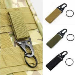 Mosquetón para acampar al aire libre, mochila táctica Molle, gancho pa