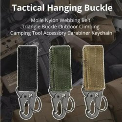 Mosquetón para acampar al aire libre, mochila táctica Molle, gancho pa