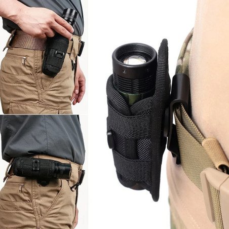 Bolsa para linterna táctica, cinturón, bolsa para antorcha, accesorios