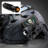 Luz táctica para casco, linterna estroboscópica rápida, Zoom telescópi