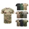Ropa de camuflaje de manga corta para hombre, de secado rápido Camiset