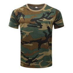 Ropa de camuflaje de manga corta para hombre, de secado rápido Camiset