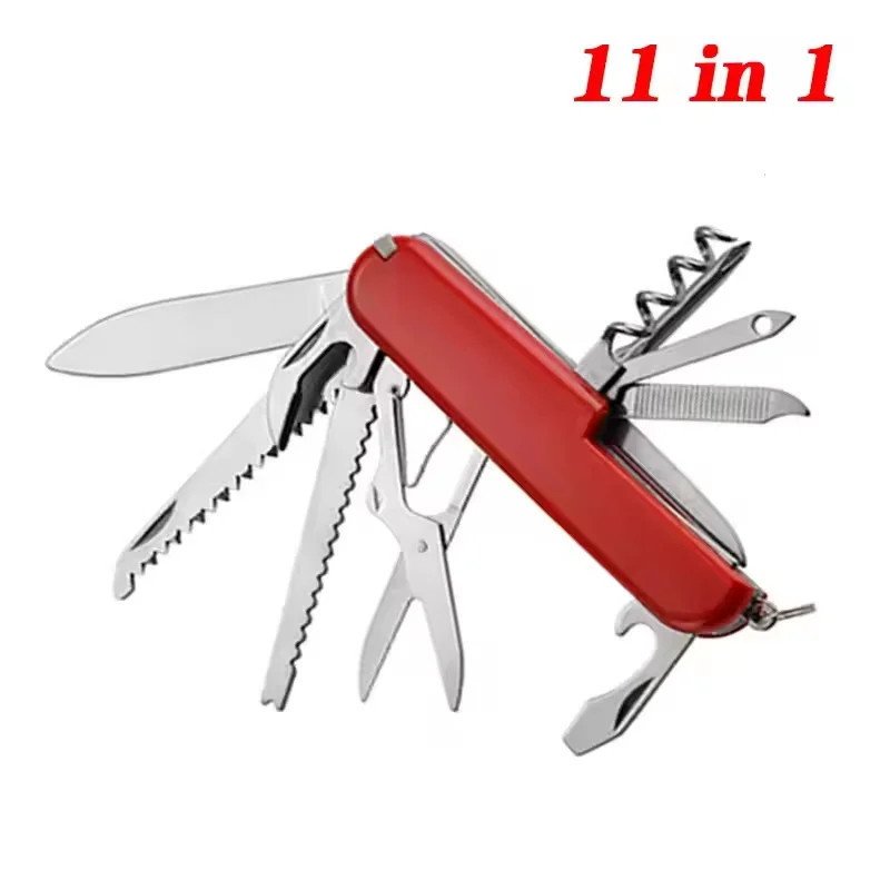 Cuchillo plegable suizo multifuncional de acero inoxidable 5/7/9/11 en Cuchillo plegable suizo multifuncional de acero inoxidable 5/7/9/11 en
