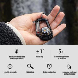 Mochila táctica multifuncional con hebilla de escalada, brújula portát