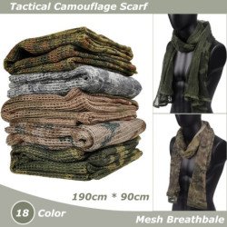 Bufanda de camuflaje, bufanda transpirable de malla táctica, velo faci