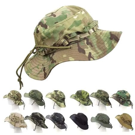 Sombrero de cubo para exteriores, sombrero Boonie de camuflaje, sombre