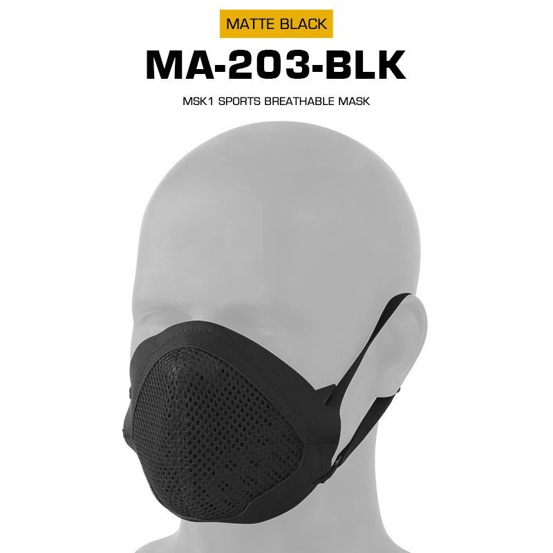 MSK1 Máscara deportiva transpirable Máscara facial de caza suave y liv