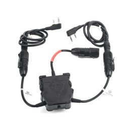 WADSN Dual u94 PTT Push To Talk Softai Airsoft auriculares Kenwood par