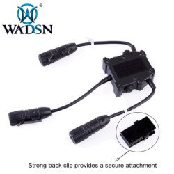 WADSN Dual u94 PTT Push To Talk Softai Airsoft auriculares Kenwood par