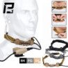 WADSN Airsoft táctico garganta micrófono auriculares cuello laríngeo m
