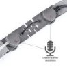 WADSN Airsoft táctico garganta micrófono auriculares cuello laríngeo m
