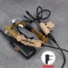 WADSN Airsoft táctico garganta micrófono auriculares cuello laríngeo m