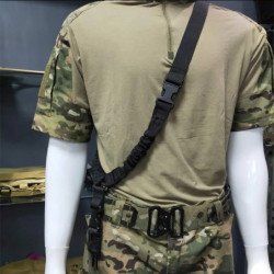 Arnés táctico de un solo punto para exteriores, cuerda para pistola tá