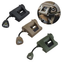Luz táctica para casco, 4 modos, carga MPLS, LED, linterna para casco 