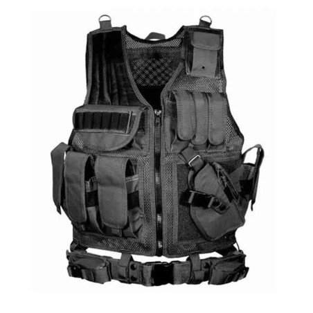 Chaleco táctico Molle ajustable, chalecos de armadura corporal de comb