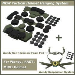 Almohadillas tácticas para casco, sistema de suspensión y casco Gen 4,