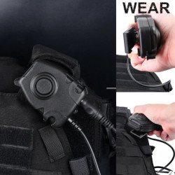 WADSN PTT botón táctico auriculares interfono walkie talkie linker air