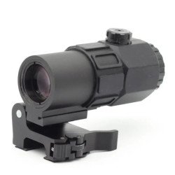 Mira táctica G45, lupa fija 5X con interruptor a óptica, lado reflejo,