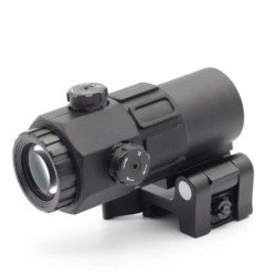 Mira táctica G45, lupa fija 5X con interruptor a óptica, lado reflejo,
