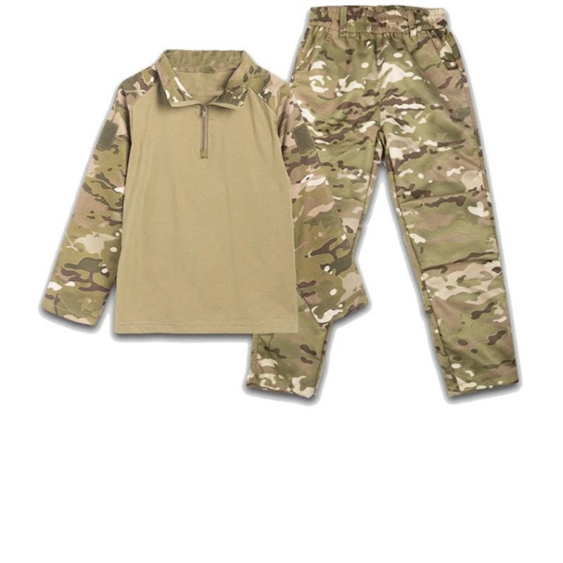 Uniforme táctico para niños, conjuntos de ropa de caza, trajes de camu Uniforme táctico para niños, conjuntos de ropa de caza, trajes de camu