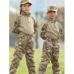 Uniforme táctico para niños, conjuntos de ropa de caza, trajes de camu