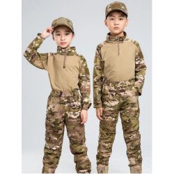 Uniforme táctico para niños, conjuntos de ropa de caza, trajes de camu