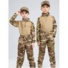 Uniforme táctico para niños, conjuntos de ropa de caza, trajes de camu