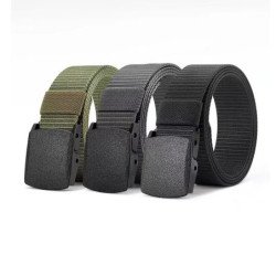 Cinturón táctico automático de nylon, cinturón de lona militar de cint