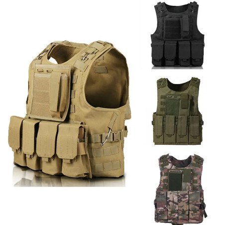 Chaleco táctico CS juego Airsoft asalto Molle chaleco equipo ropa al a
