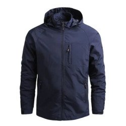 Chaqueta impermeable para hombre, rompevientos de talla grande, abrigo