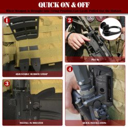 Funda universal para pistola AR, placa táctica para AR10 AK AR15 M4 M1