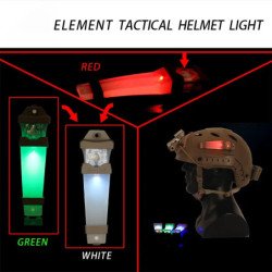 Linterna táctica para casco Airsoft, luz de identificación, marcador S