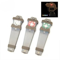Linterna táctica para casco Airsoft, luz de identificación, marcador S