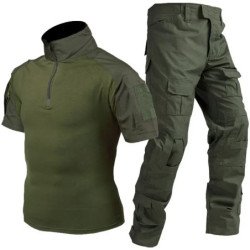 Conjuntos tácticos de verano para hombre, camisetas de manga corta tra