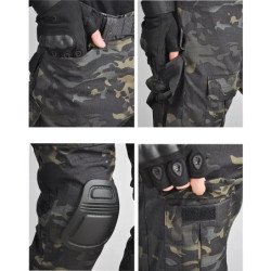 Conjuntos tácticos de verano para hombre, camisetas de manga corta tra